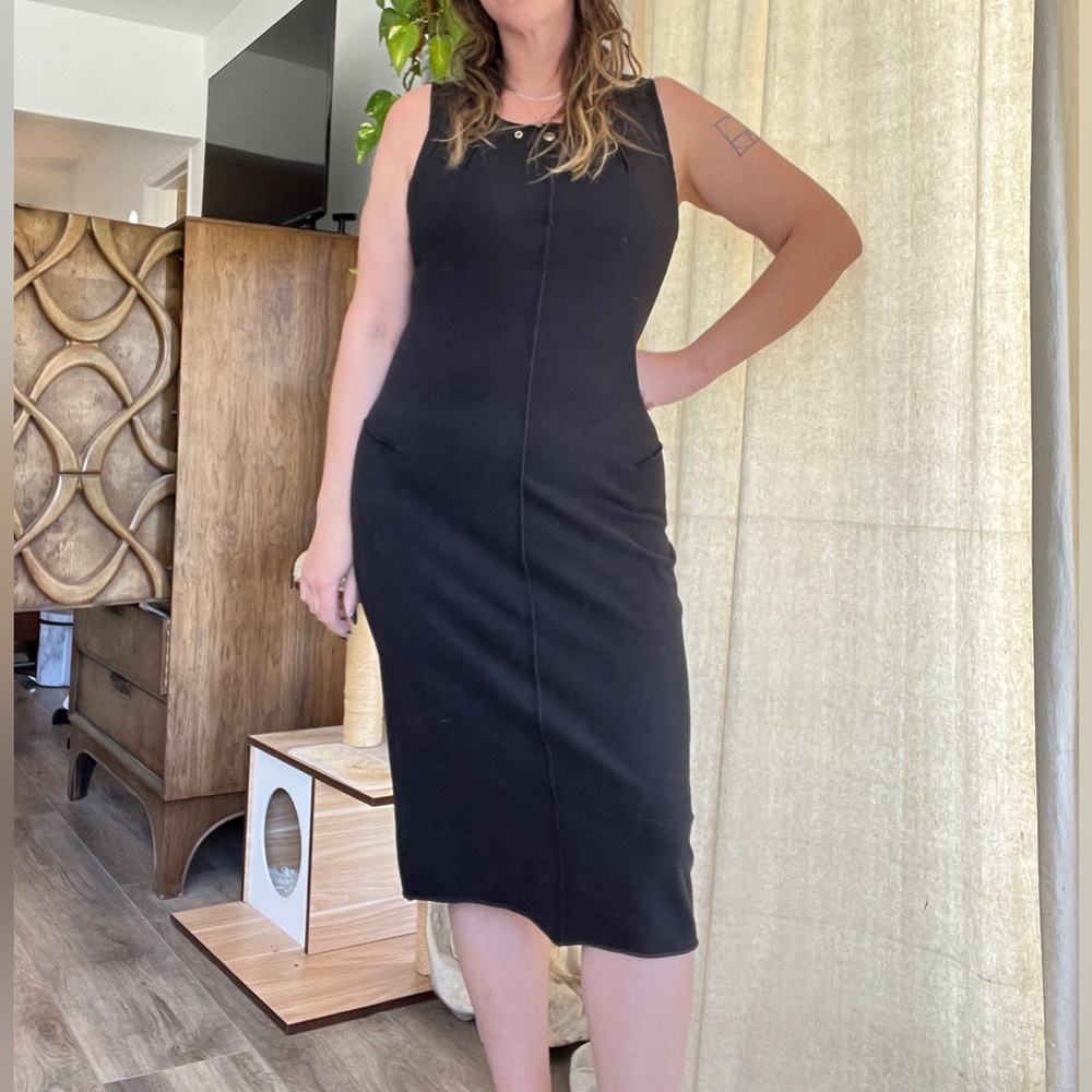 Raw Earth Wild Sky Black Body Con Dress Sustainable Fashion